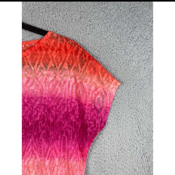 Lauren Ralph Lauren Womens Pink & Orange Top With Tie At Bottom Size S - Picture 4 of 10